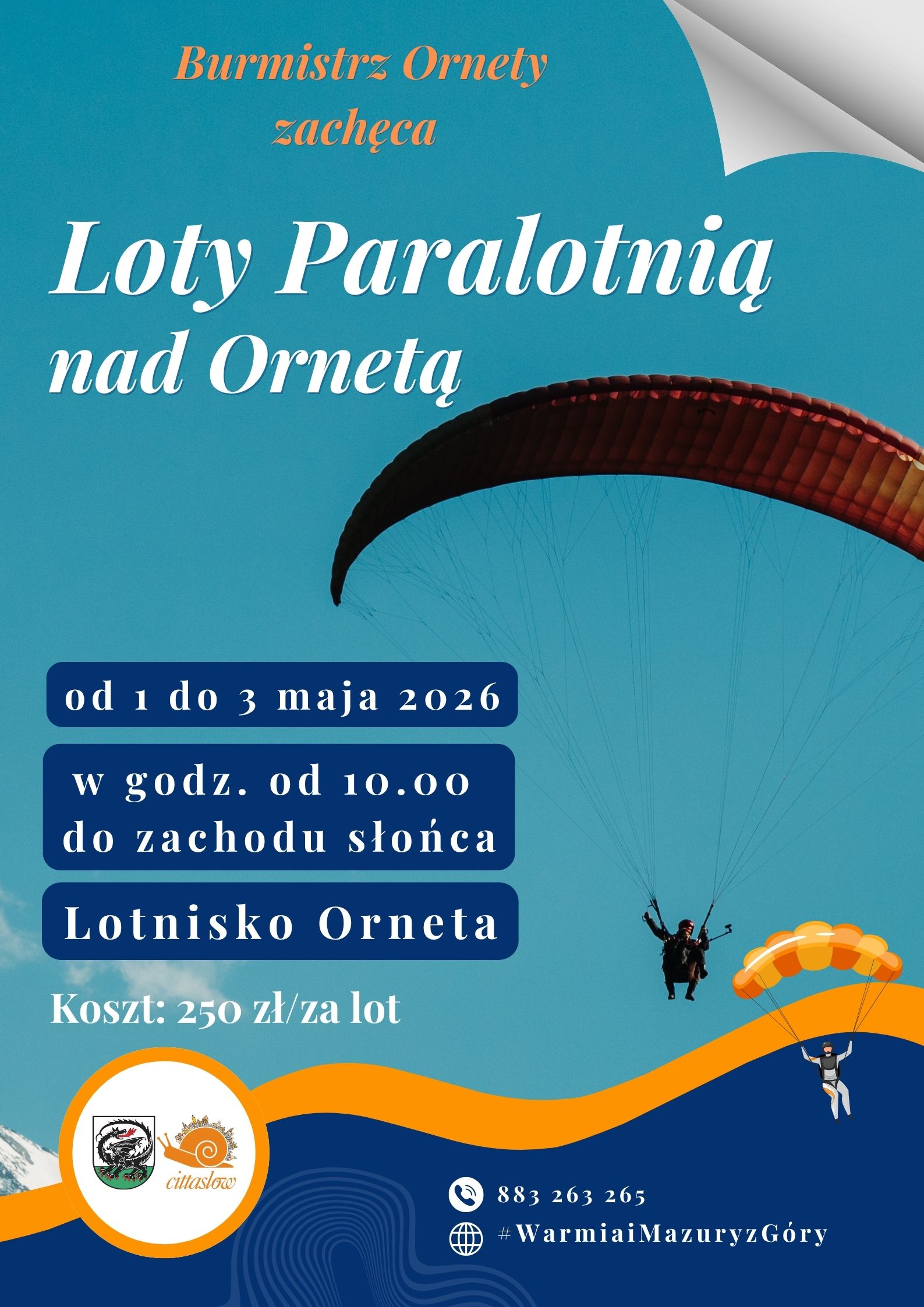 Plakat - Loty paralotnią